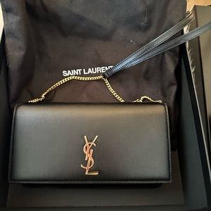 Sain Laurent Cassandre phone holder black pre-❤️ comes with box, bag, and cards.